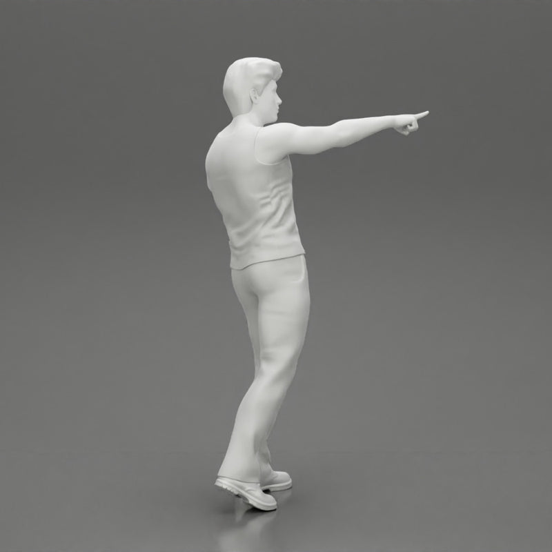 Travel man pointing the right way - Only-Games