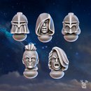 White Fangs Hunters Heads Set x5