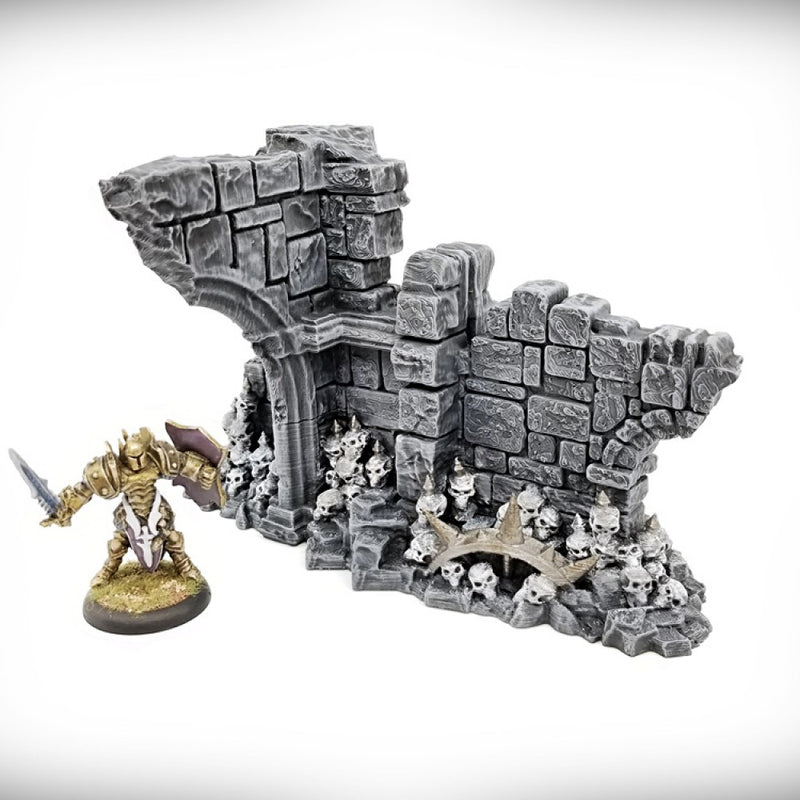 Grand Arch - Half Arch Doorway: Ancient Ruins GRIMDARK Terrain Set - Only-Games