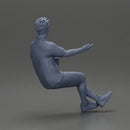 Man in shorts sitting explaining and holding a drink - Only-Games