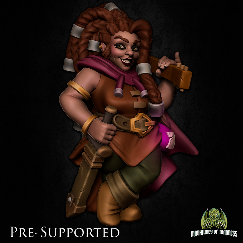 Mevina Steelfall [PRE-COLORED] Dwarf Female Bard - Only-Games