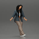 lowrider chola girl is leaning against the car, wearing a long open shirt with pigtails hair - Only-Games