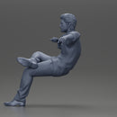 Handsome Man Smoking a Cigar and Resting One Leg on the Other - Only-Games