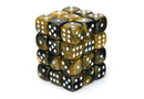 Elemental Dice | Black & Gold | White Pips | 36x12mm Dice Block - Only-Games