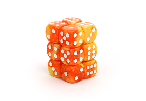Elemental Dice | Flame Orange | 12x16mm Dice Block - Only-Games