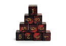 Elemental Dice | 10x Numerical D6 | Black & Red - Only-Games