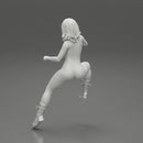 sexy woman in one piece sitting and driving a motorbike - Only-Games