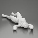 Latina girl boxing  losing leaning on the boxing ring - Only-Games