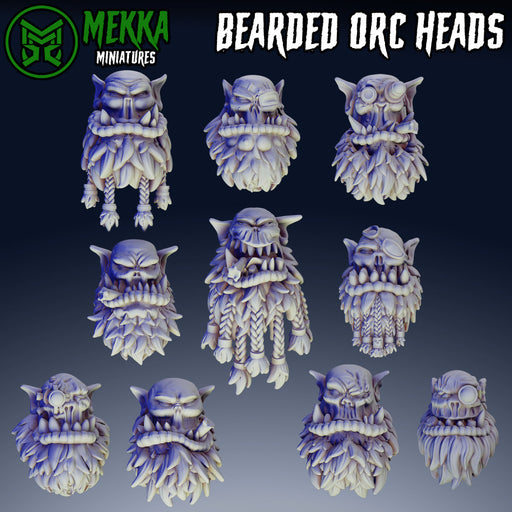 Bearded Orc Heads - Only-Games