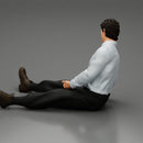 Accident of a male worker sitting on the floor with an injured - Only-Games