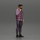 man stands confidently wearing an open jacket with beard - Only-Games