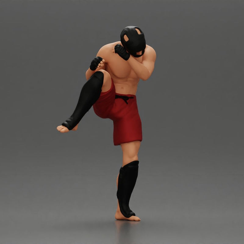 Martial Arts Fighter in Action Pose