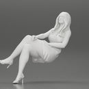 girl in dress sitting on a bench with his boyfriend in the park - Only-Games