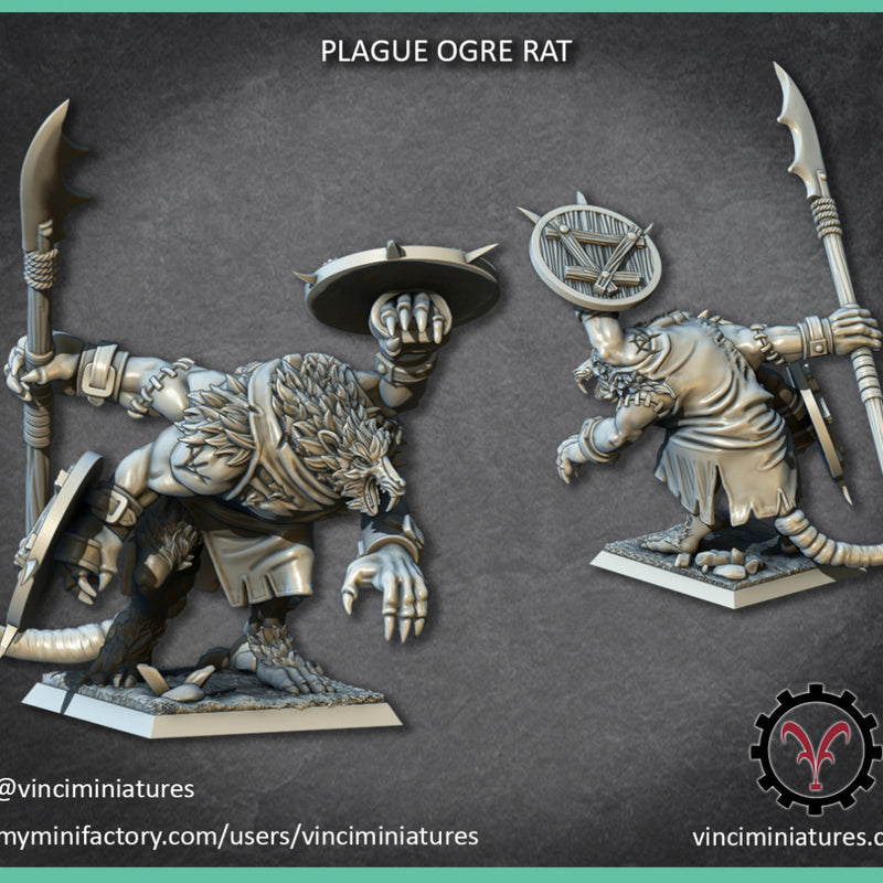 MOUNTED AND UNMOUNTED PLAGUE OGRE RAT - Only-Games