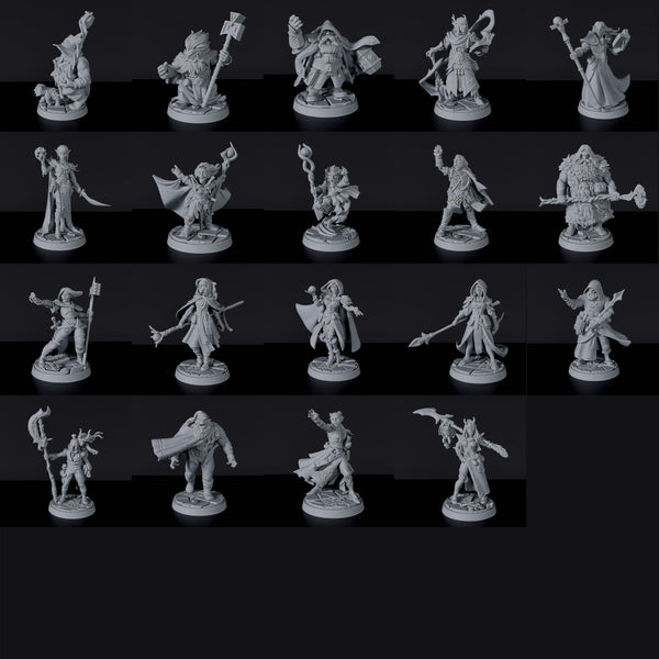 RPG Heroes - Magic Set - Mega Deal - 20 Miniatures