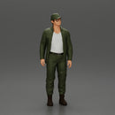 Gary Burghoff with sunglasses standing listening to his friend Harry Morgan in the MASH series - Only-Games