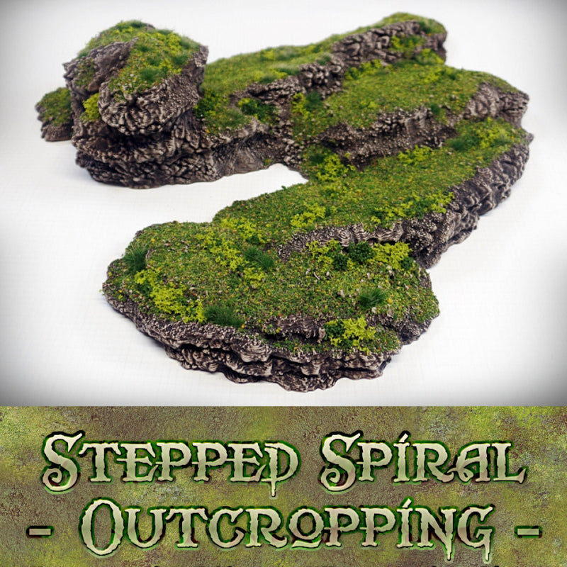 Stepped Spiral Outcropping: Dynamic Hills Terrain Set - Only-Games