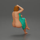 fat girl sitting after a shower wrapped in a towel - Only-Games