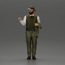 Stylish Man in a Hat slipover and Scarf Holding a Suit - Only-Games