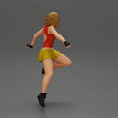 Sexy girl with short hair rides a motorbike in mini skirt - Only-Games