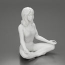 Sexy girl sitting in yoga pose meditation - Only-Games