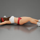 Latina girl boxing  losing leaning on the boxing ring - Only-Games