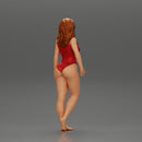 Attractive Young Woman Walking on Beach Holding Surfboard 2 - Only-Games