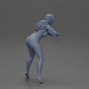 Naked motorcyclist woman sitting on motorcycle - Only-Games