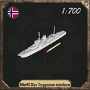1/700 HNoMS Olav Tryggvason minelayer ship - Only-Games