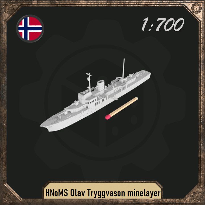 1/700 HNoMS Olav Tryggvason minelayer ship