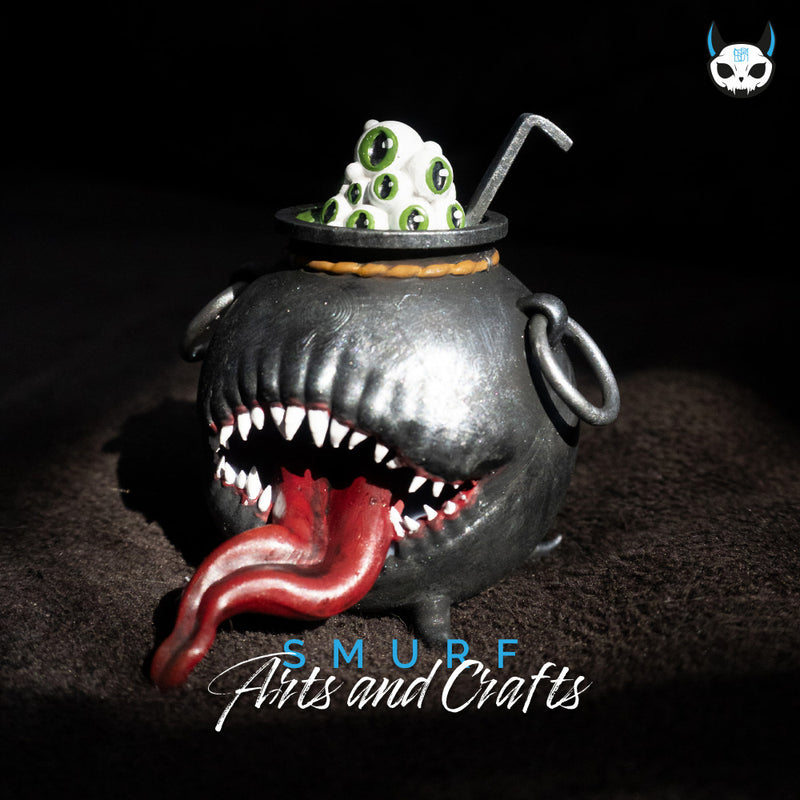 Mimic Witch Cauldron - Dark Fantasy 3D Miniature