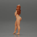 Naked girl posing putting her hand on her hair - Only-Games