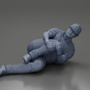 construction worker lying on the floor holding his injured leg - Only-Games