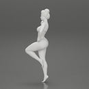 Sexy Woman In bikini posing and Standing On One Leg - Only-Games