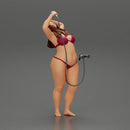 Fat girl in bikini taking shower - Only-Games