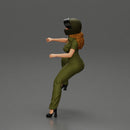 Motorcycle woman Rider in Military-Style Gear - Only-Games