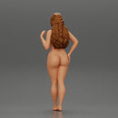 Naked woman with long hair posing - Only-Games