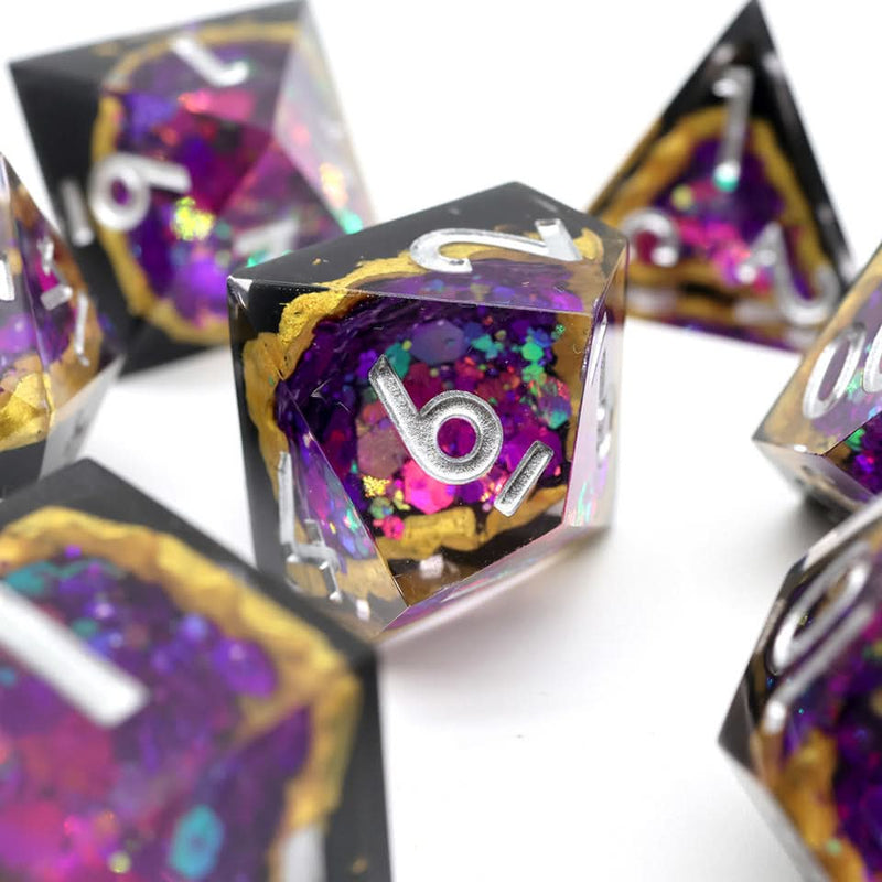 Regal Relic | Geode Dice | 7 Piece Set - Only-Games