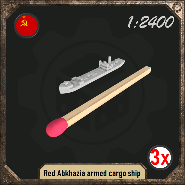 1/2400 Red Abkhazia armed cargo ship pack