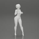 Naked girl in posing in short hair - Only-Games