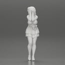 Attractive girl in dress robe Leaning Against car - Only-Games