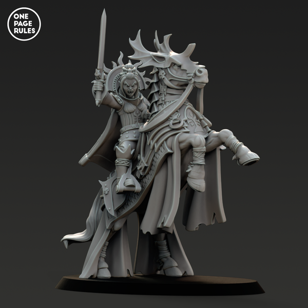 Vampiric Sword Lady on Steed (1 Model) - Only-Games