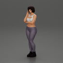 pretty girl with short hair posing in bra - Only-Games