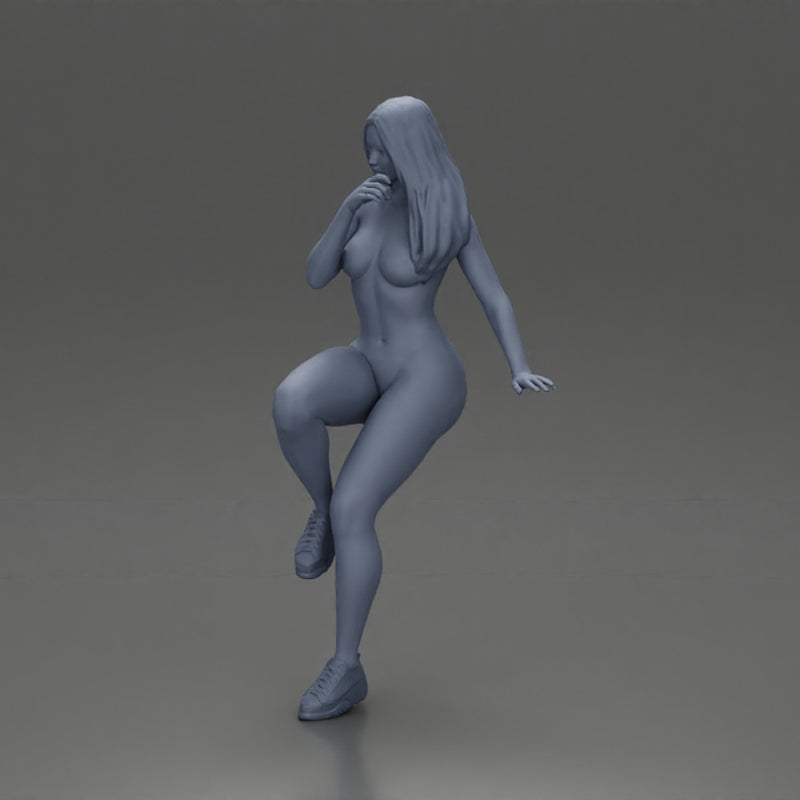 Naked girl sitting on the motorbike - Only-Games