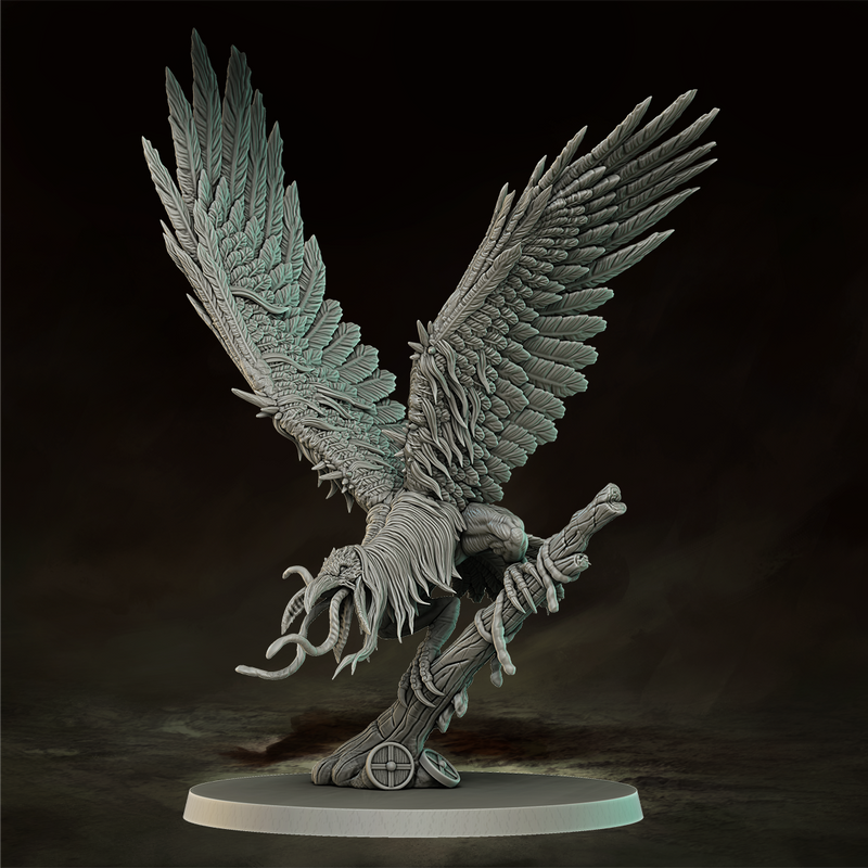 Murder Crow with Twilight King Mounted Rider - 75mm Scale - Only-Games