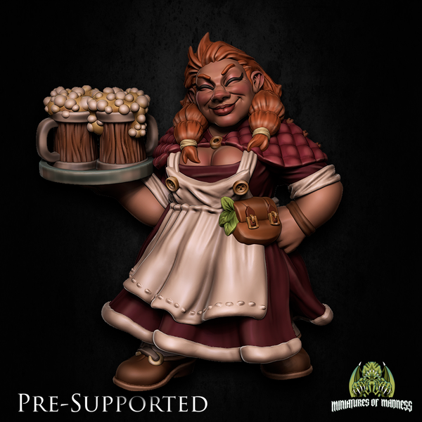 Gwennora Hotmalt [PRE-COLORED] Dwarf Female Innkeeper - Only-Games