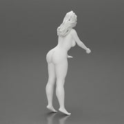 Naked Sexy Girl in short putting gas in car at gasoline station - Only-Games