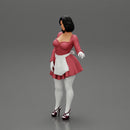 Attractive Stewardess in maid clothes Posing - Only-Games