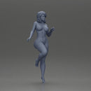 Naked Confident Woman Strikes Dynamic Pose - Only-Games