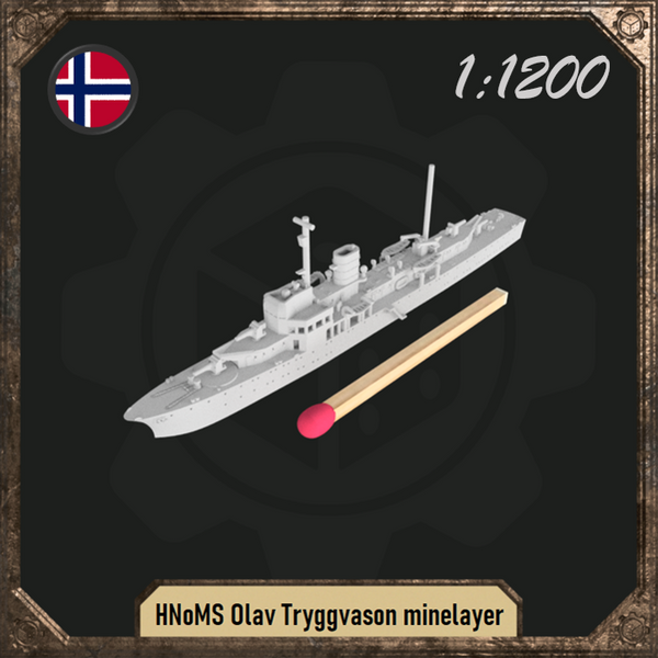 1/1200 HNoMS Olav Tryggvason minelayer